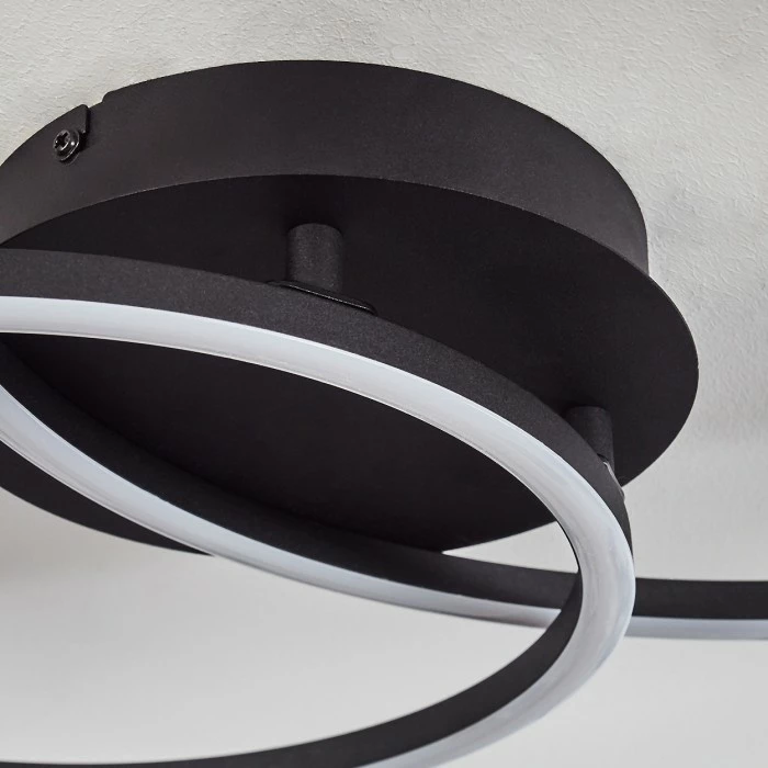 Hofstein Korca Deckenleuchte LED Schwarz, 1-flammig – Bild 3