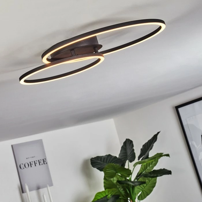 Hofstein Korca Deckenleuchte LED Schwarz, 1-flammig – Bild 9