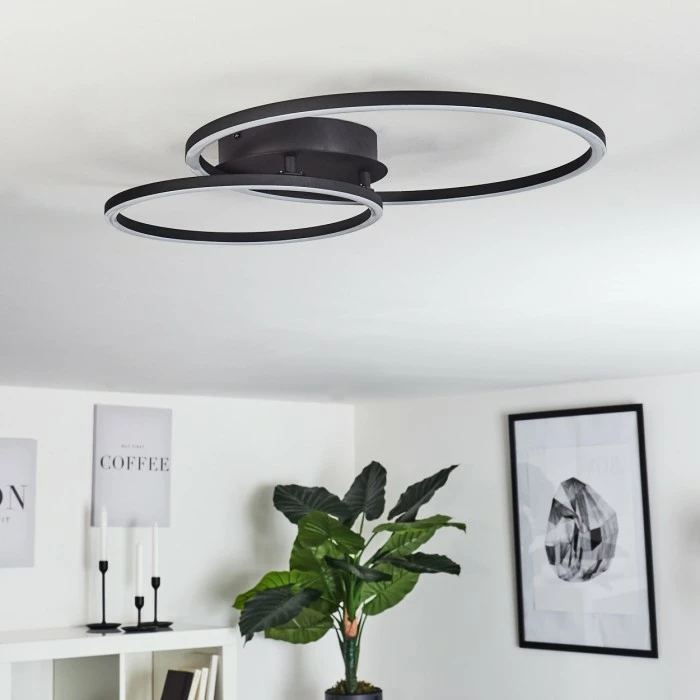 Hofstein Korca Deckenleuchte LED Schwarz, 1-flammig – Bild 10