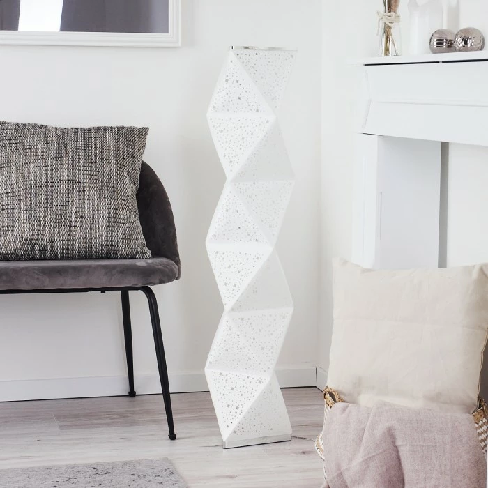 Hofstein Korskrogen Stehleuchte LED Weiß, 1-flammig, Fernbedienung, Farbwechsler – Bild 12