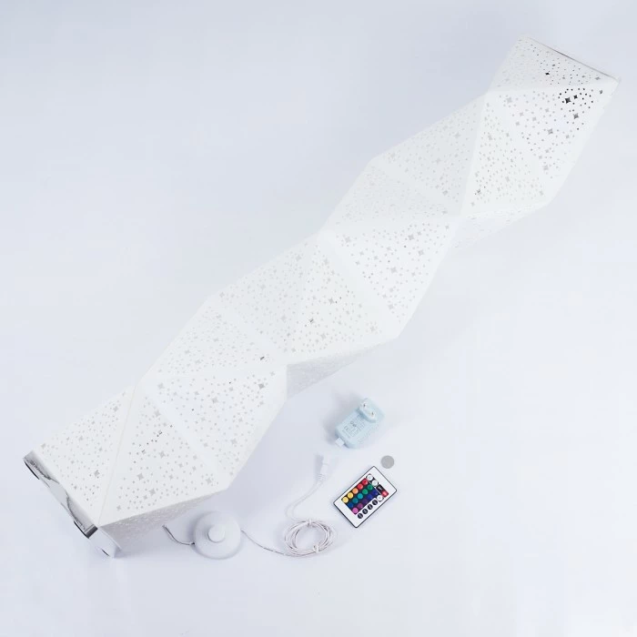 Hofstein Korskrogen Stehleuchte LED Weiß, 1-flammig, Fernbedienung, Farbwechsler – Bild 5