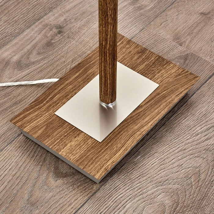 Hofstein Lasona Deckenfluter LED Silber, Braun, 2-flammig – Bild 25