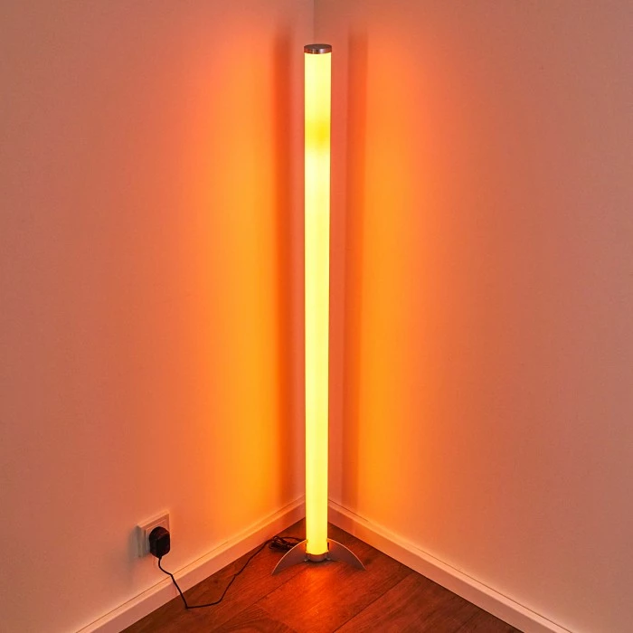 Hofstein Laugar Stehlampe LED Silber, 1-flammig, Fernbedienung, Farbwechsler – Bild 19