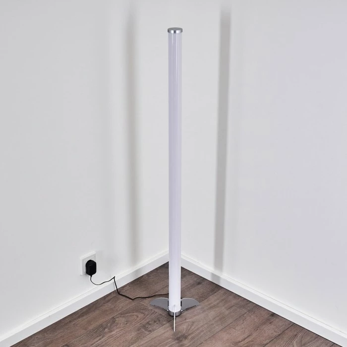 Hofstein Laugar Stehlampe LED Silber, 1-flammig, Fernbedienung, Farbwechsler – Bild 29