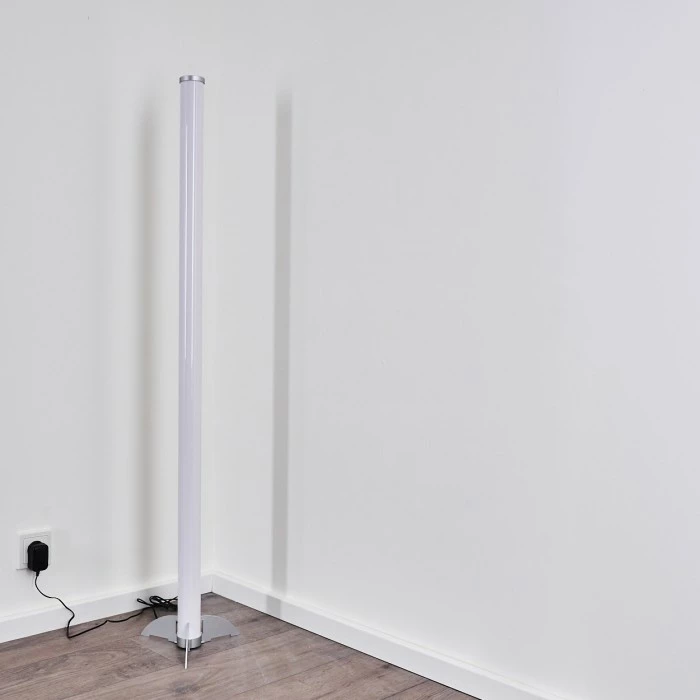 Hofstein Laugar Stehlampe LED Silber, 1-flammig, Fernbedienung, Farbwechsler – Bild 32