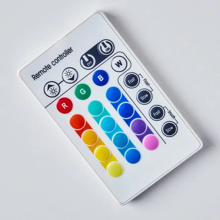 Hofstein Laugar Stehlampe LED Silber, 1-flammig, Fernbedienung, Farbwechsler – Bild 33