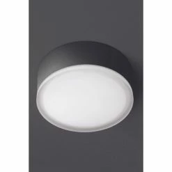 LCD Grasbrunn Au&szlig;endeckenleuchte LED Schwarz, 1-flammig