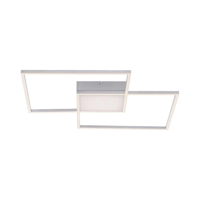 Leuchten Direkt ASMIN Deckenleuchte LED Nickel-Matt, 3-flammig, Fernbedienung