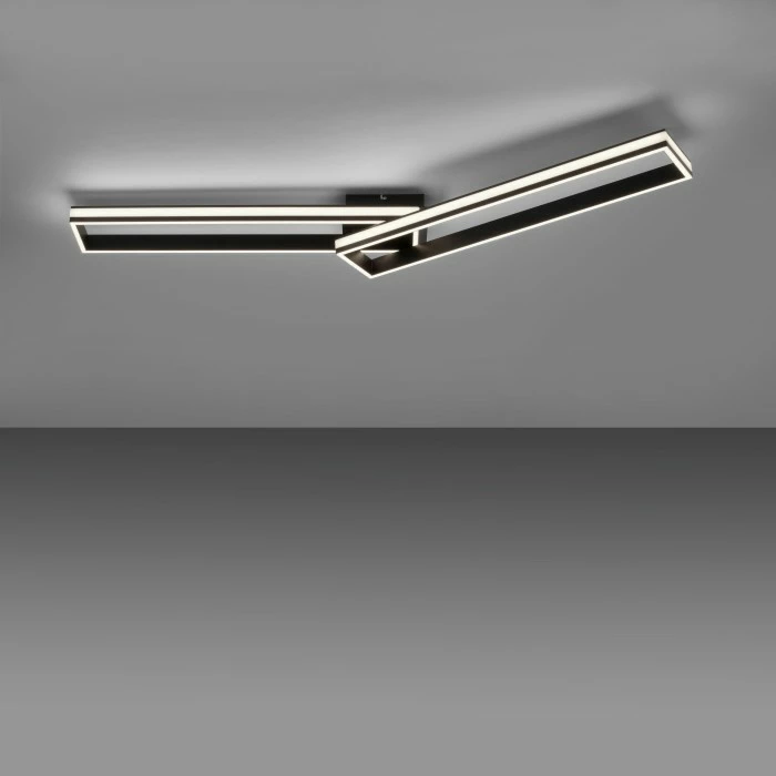 Leuchten Direkt ELIS Deckenleuchte LED Schwarz, 2-flammig, Fernbedienung – Bild 8