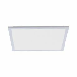 Leuchten Direkt FLAT Deckenpanel LED Silber, 1-flammig, Fernbedienung