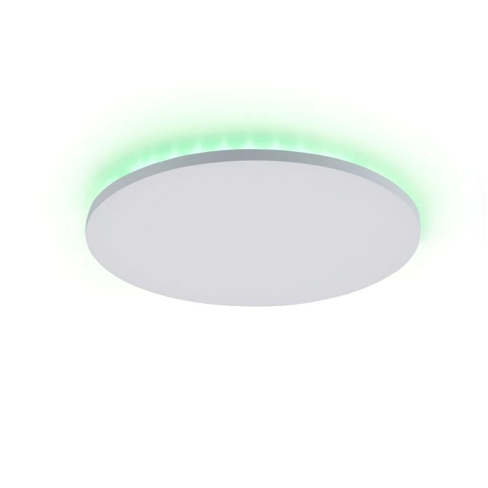 Leuchten Direkt GUSTAV Deckenleuchte LED Weiß, 1-flammig, Fernbedienung, Farbwechsler