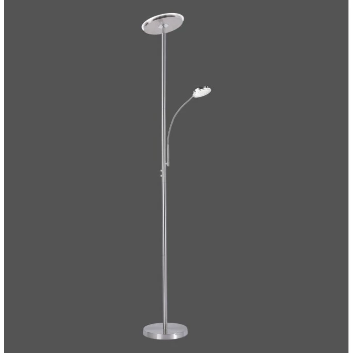 Leuchten Direkt HANS Deckenfluter LED Edelstahl, 2-flammig