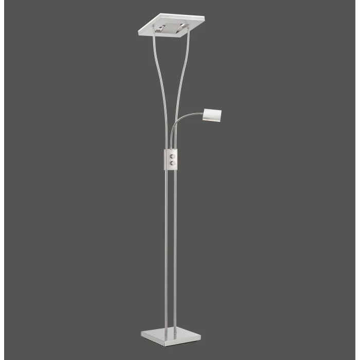 Leuchten Direkt Helia Deckenfluter LED Nickel-Matt, 2-flammig, Fernbedienung, Farbwechsler – Bild 6