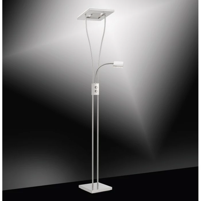 Leuchten Direkt Helia Deckenfluter LED Nickel-Matt, 2-flammig, Fernbedienung, Farbwechsler – Bild 8