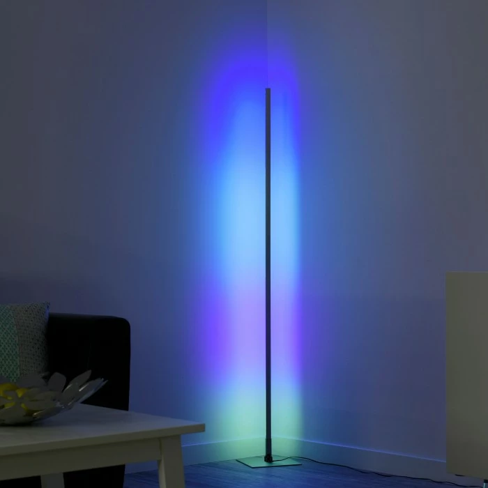 Leuchten Direkt HENRY Stehleuchte LED Stahl gebürstet, 1-flammig, Fernbedienung – Bild 5