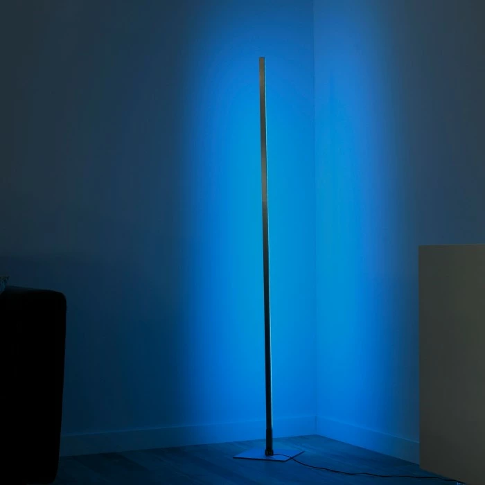 Leuchten Direkt HENRY Stehleuchte LED Stahl gebürstet, 1-flammig, Fernbedienung – Bild 8