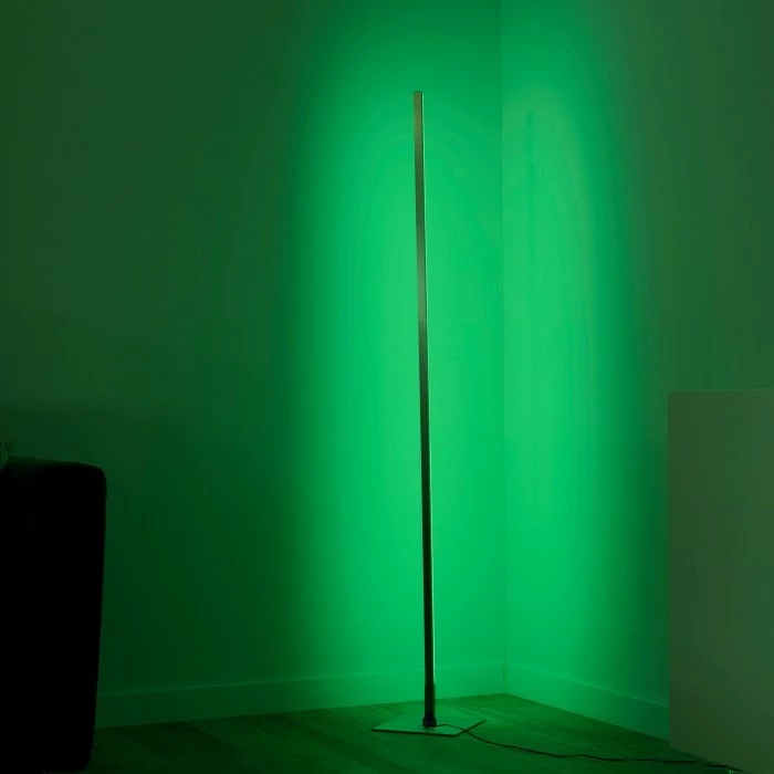 Leuchten Direkt HENRY Stehleuchte LED Stahl gebürstet, 1-flammig, Fernbedienung – Bild 9