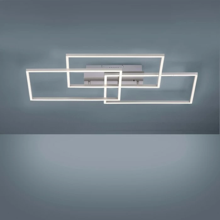 Leuchten Direkt IVEN Deckenleuchte LED Nickel-Matt, 3-flammig, Fernbedienung – Bild 8