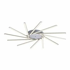 Leuchten Direkt KAI Deckenleuchte LED Nickel-Matt, 12-flammig, Fernbedienung, Farbwechsler