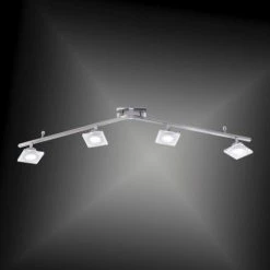 Leuchten Direkt KOVI Deckenleuchte LED Edelstahl, 4-flammig