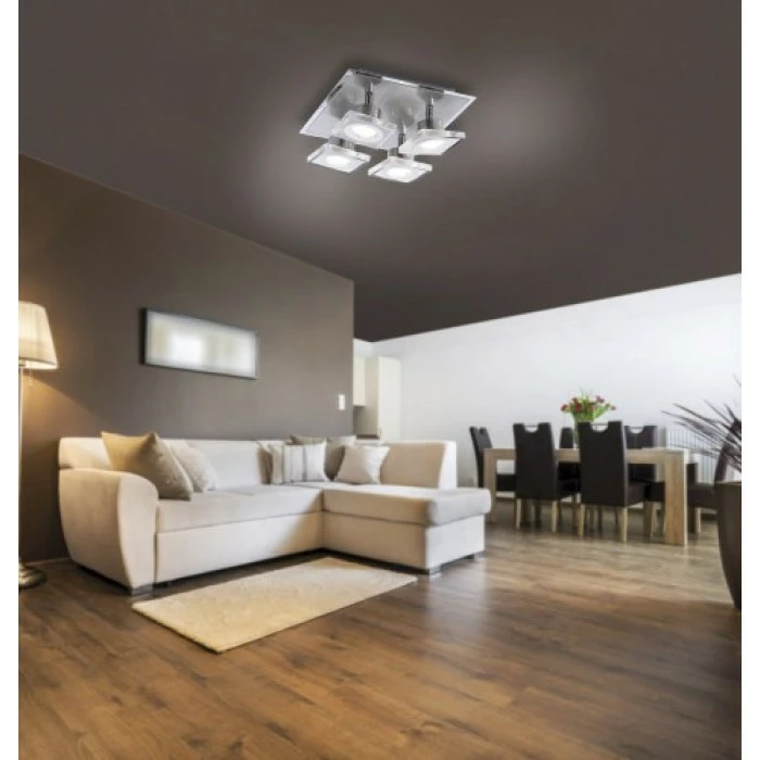 Leuchten Direkt KOVI Deckenleuchte LED Edelstahl, 4-flammig â Bild 5