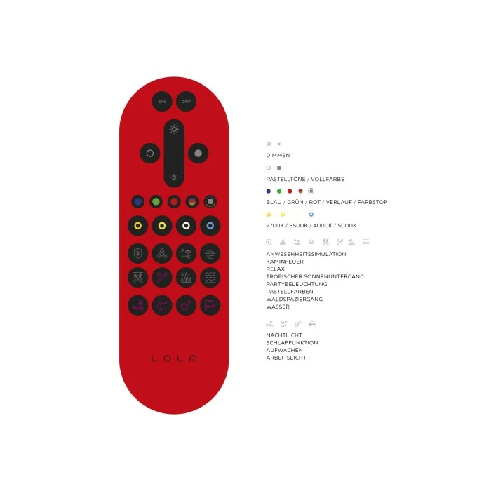 Leuchten Direkt LOLA-MIKE Deckenleuchte LED Edelstahl, 4-flammig, Fernbedienung, Farbwechsler – Bild 4