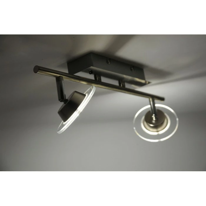 Leuchten Direkt LOLA-MIKE Deckenleuchte LED Edelstahl, 2-flammig, Fernbedienung, Farbwechsler â Bild 3