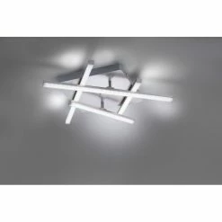 Leuchten Direkt LOLA-SIMON Deckenleuchte LED Edelstahl, 2-flammig, Fernbedienung, Farbwechsler