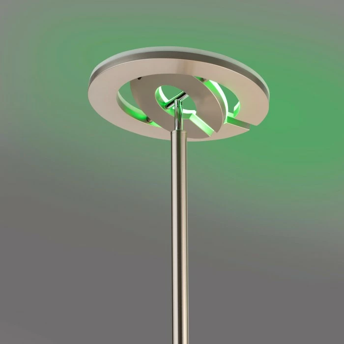 Leuchten Direkt LOLAsmart-ROCCO Deckenfluter LED Stahl gebürstet, 1-flammig, Fernbedienung – Bild 4