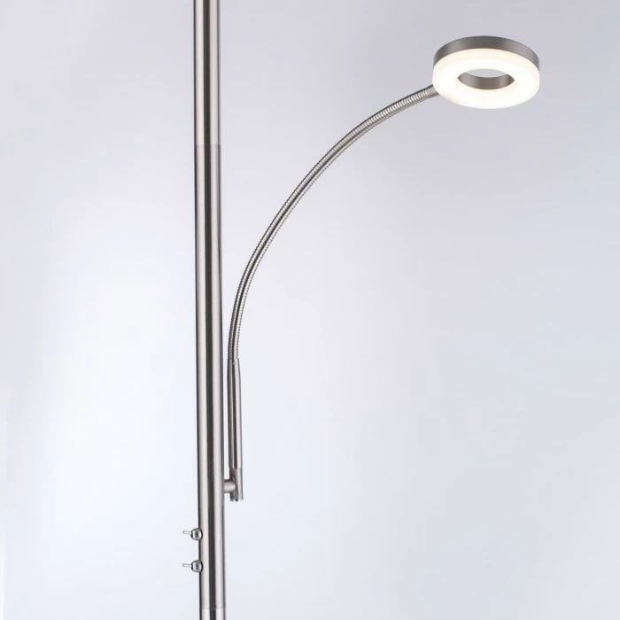 Leuchten Direkt LOLAsmart-ROCCO Deckenfluter LED Stahl gebürstet, 1-flammig, Fernbedienung – Bild 6