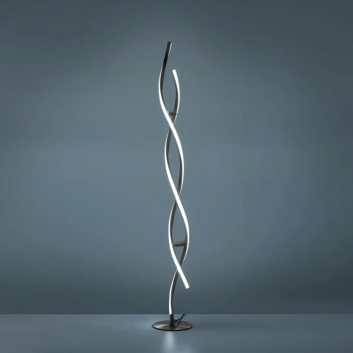 Leuchten Direkt LOLAsmart-SWING Stehleuchte LED Stahl gebürstet, 2-flammig, Fernbedienung, Farbwechsler – Bild 3