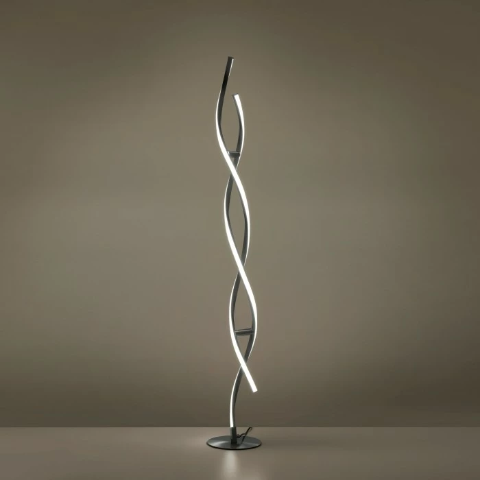 Leuchten Direkt LOLAsmart-SWING Stehleuchte LED Stahl gebürstet, 2-flammig, Fernbedienung, Farbwechsler – Bild 4