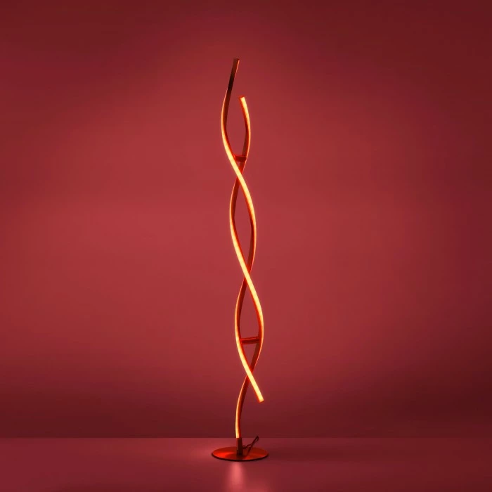 Leuchten Direkt LOLAsmart-SWING Stehleuchte LED Stahl gebürstet, 2-flammig, Fernbedienung, Farbwechsler – Bild 8