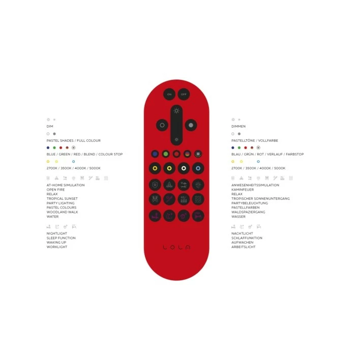 Leuchten Direkt Ls-JUPI Deckenleuchte LED Weiß, 1-flammig, Fernbedienung, Farbwechsler – Bild 3