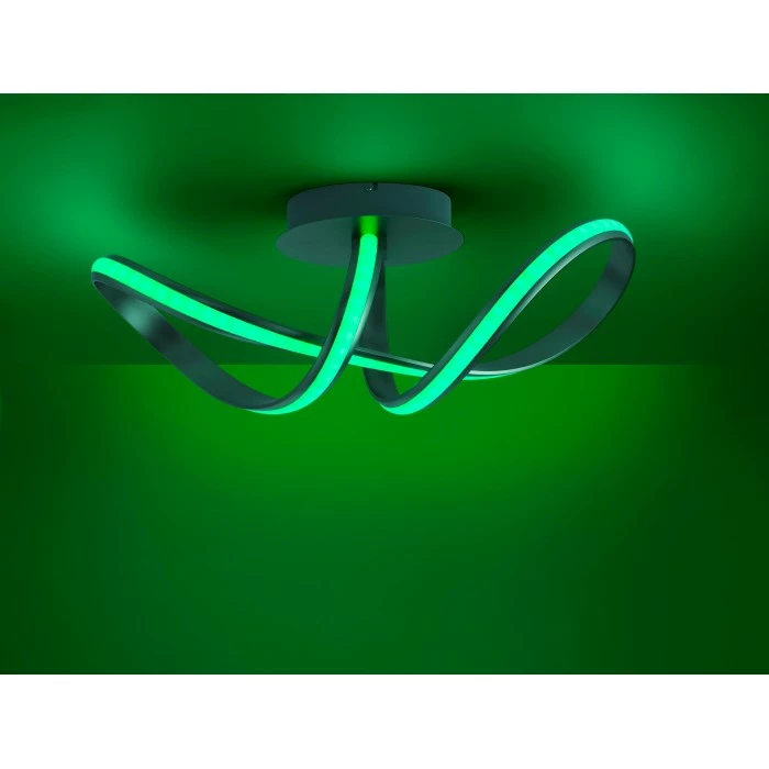 Leuchten Direkt Ls-MELINDA Deckenleuchte LED Edelstahl, 1-flammig, Fernbedienung, Farbwechsler – Bild 11