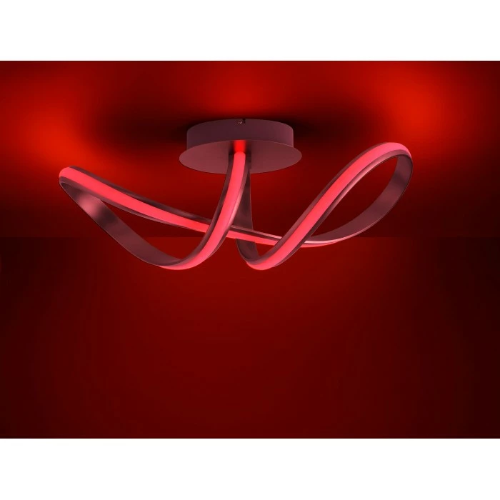 Leuchten Direkt Ls-MELINDA Deckenleuchte LED Edelstahl, 1-flammig, Fernbedienung, Farbwechsler – Bild 12