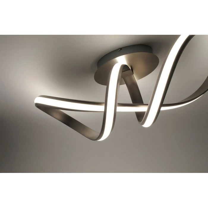 Leuchten Direkt Ls-MELINDA Deckenleuchte LED Edelstahl, 1-flammig, Fernbedienung, Farbwechsler – Bild 6