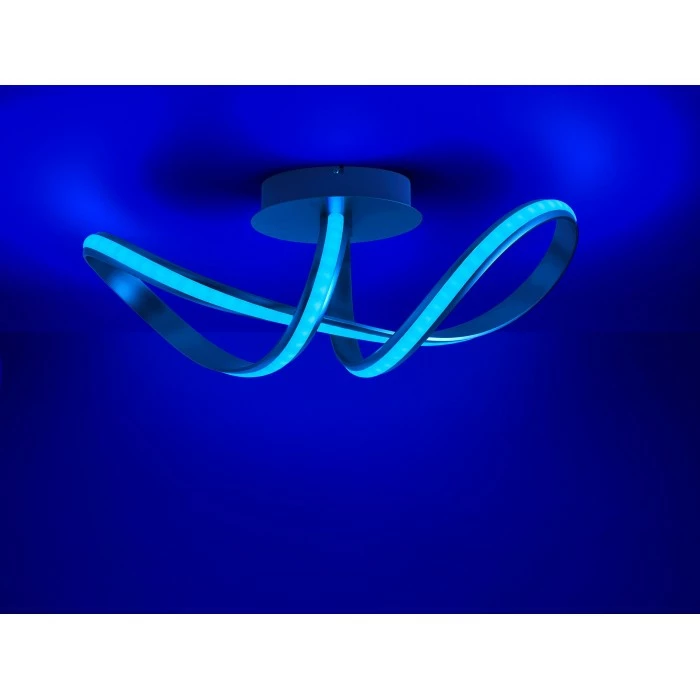 Leuchten Direkt Ls-MELINDA Deckenleuchte LED Edelstahl, 1-flammig, Fernbedienung, Farbwechsler – Bild 10