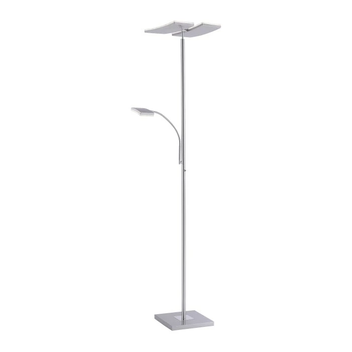 Leuchten Direkt Ls-RUBEN Deckenfluter LED Stahl gebürstet, 2-flammig, Fernbedienung, Farbwechsler – Bild 3