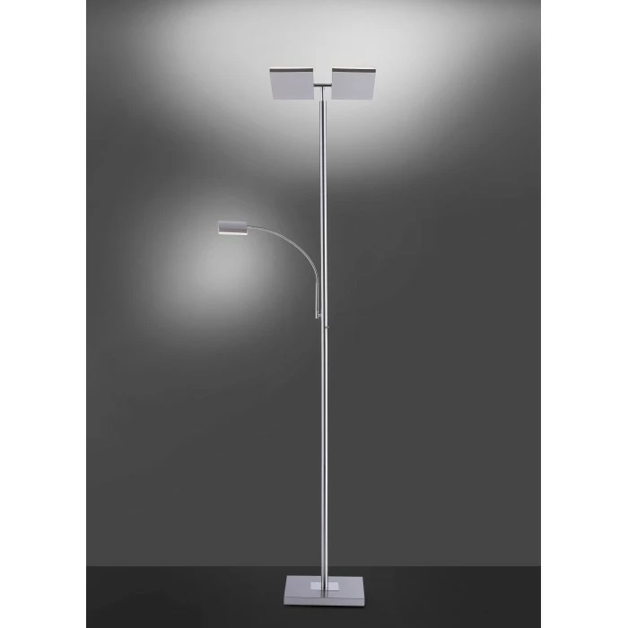 Leuchten Direkt Ls-RUBEN Deckenfluter LED Stahl gebürstet, 2-flammig, Fernbedienung, Farbwechsler – Bild 6