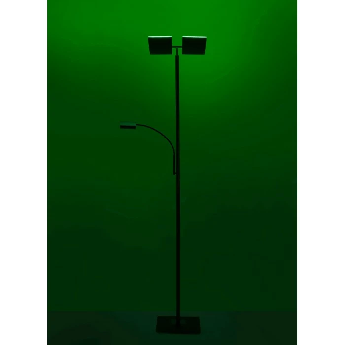 Leuchten Direkt Ls-RUBEN Deckenfluter LED Stahl gebürstet, 2-flammig, Fernbedienung, Farbwechsler – Bild 9