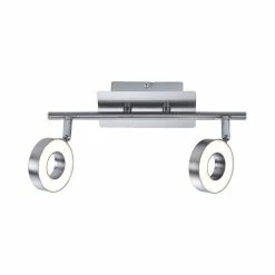 Leuchten Direkt Lukas Deckenspot LED Nickel-Matt, Chrom, 2-flammig