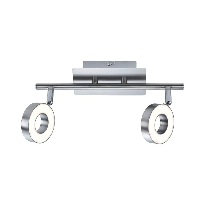 Leuchten Direkt Lukas Deckenspot LED Nickel-Matt, Chrom, 2-flammig