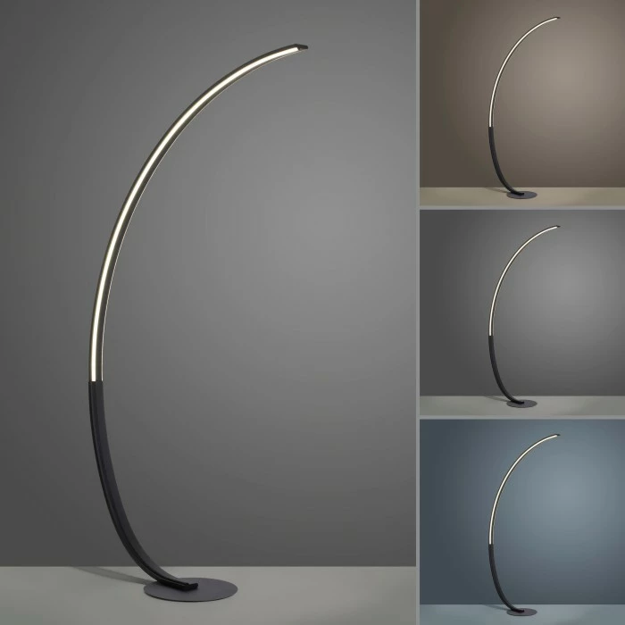 Leuchten Direkt Q-VITO Stehleuchte LED Anthrazit, 1-flammig, Fernbedienung – Bild 5