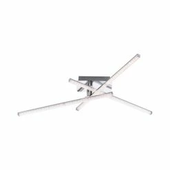 Leuchten Direkt Simon Deckenleuchte LED Chrom, 3-flammig