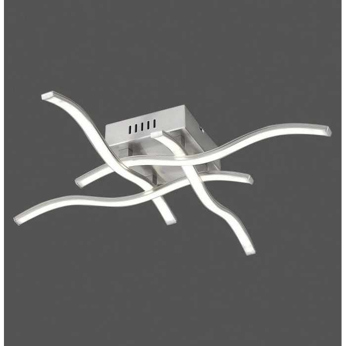 Leuchten Direkt Leuchtendirekt WAVE Deckenleuchte LED Edelstahl, 4-flammig â Bild 5