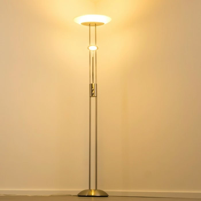 Hofstein Lucca Deckenfluter LED Edelstahl, 2-flammig – Bild 11