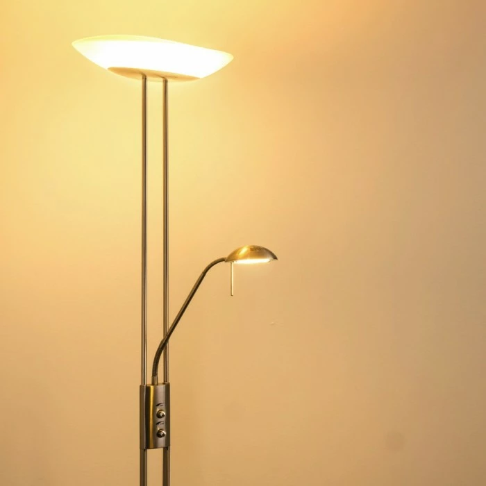 Hofstein Lucca Deckenfluter LED Edelstahl, 2-flammig – Bild 13