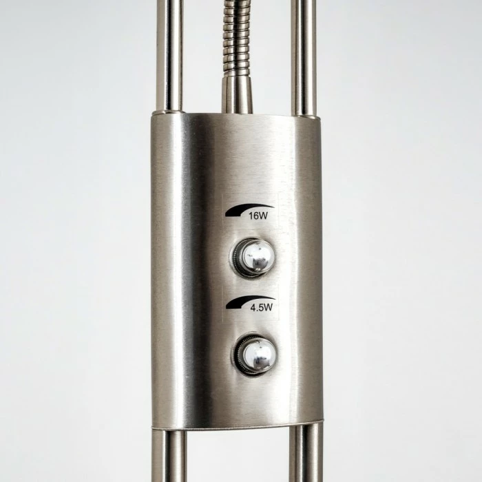 Hofstein Lucca Deckenfluter LED Edelstahl, 2-flammig – Bild 6