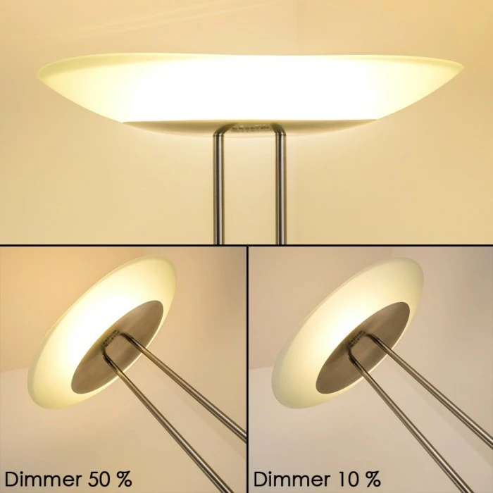 Hofstein Lucca Deckenfluter LED Edelstahl, 2-flammig – Bild 8